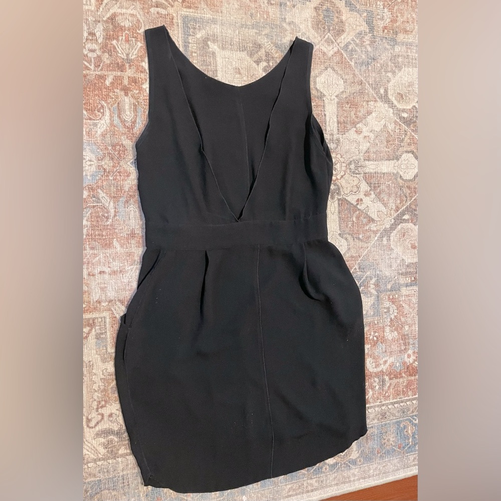 Wilfred backless silk mini dress